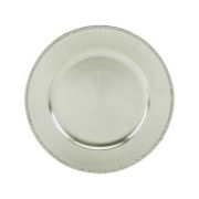 Silver Beaded Charger Plate 13"