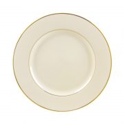 cream double gold dinner plate